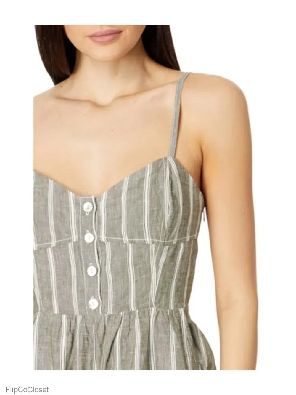 Linen Sleeveless Wide-Leg Jumpsuit with Zipper Closure